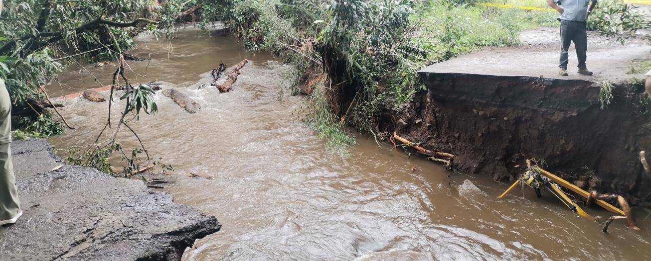Distrito San José ya contabiliza cinco puentes colapsados