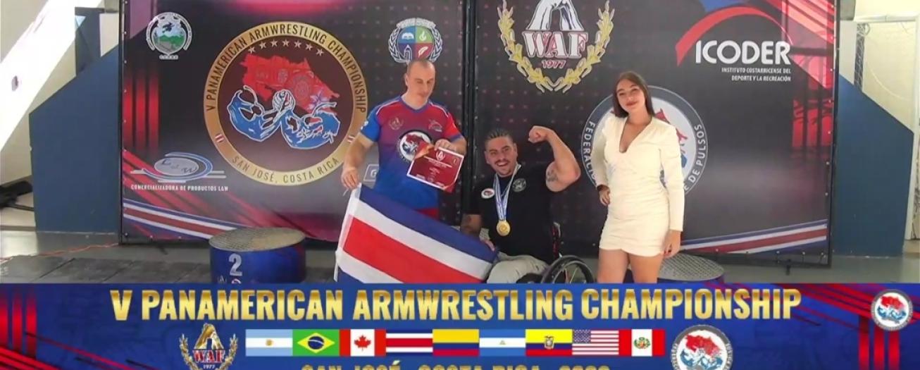 Griego logra campeonato Panamericano de pulsos en ambos brazos